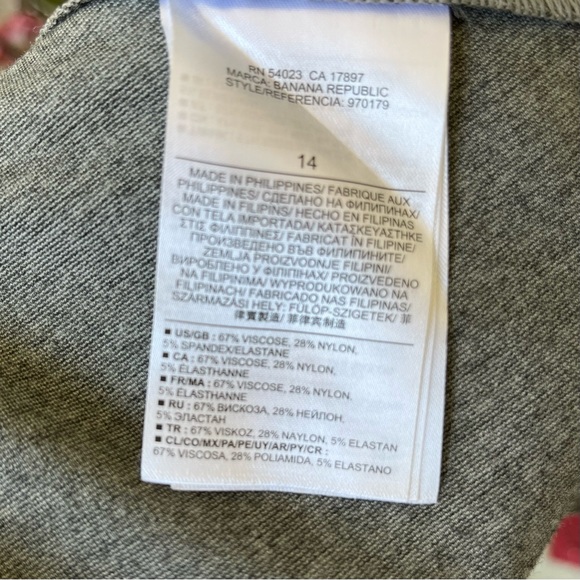 •Banana Republic• Gray Ponte Drop-Waist Dress - Size 14 - Picture 9 of 9